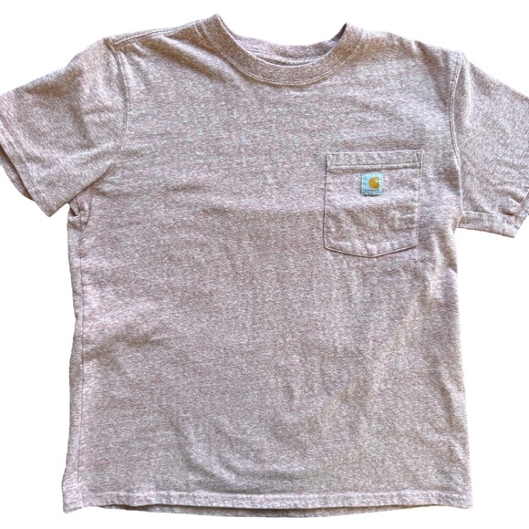 Carhartt Women's Pink Heavyweight Pocket T-Shirt Large Loose Fit Durable Tee - Picture 1 of 5